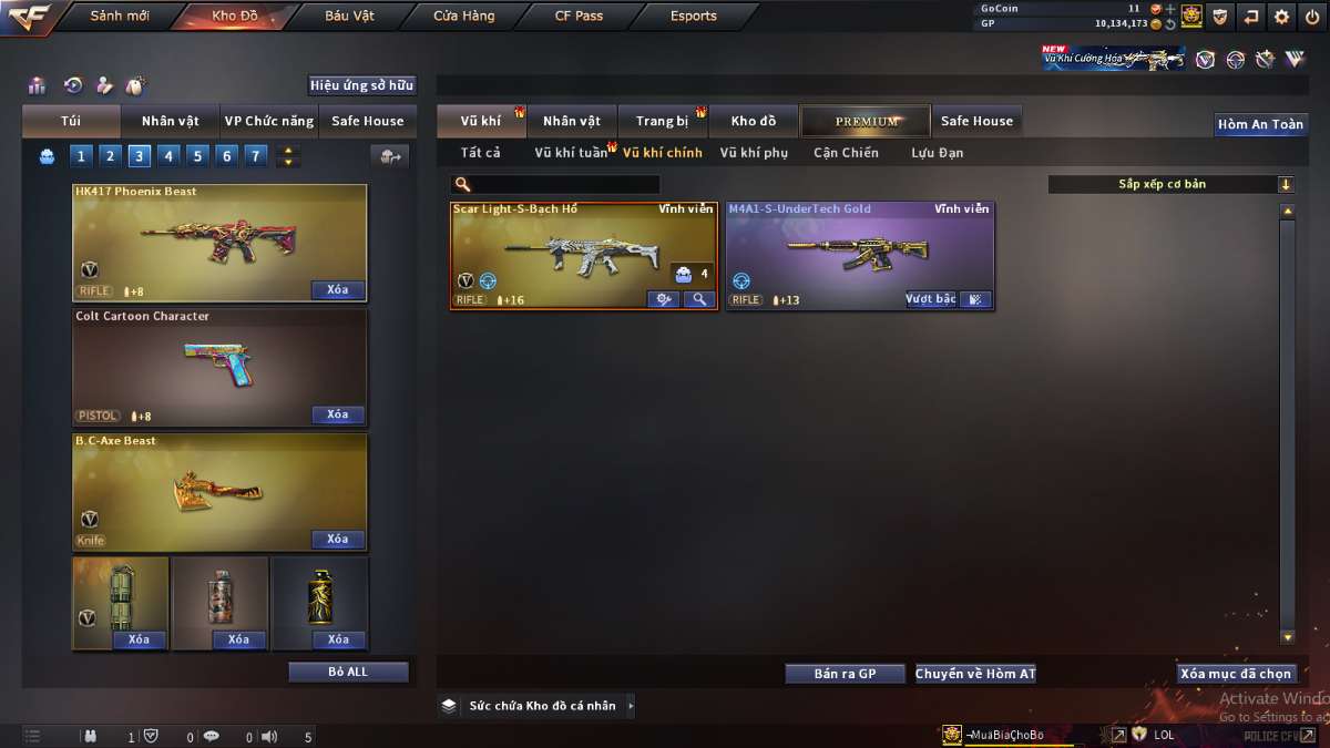 shop acc cf uy tin gia re